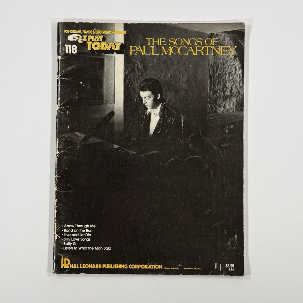 The Songs of Paul McCartney EZ Play Today 118 1979 Organ Piano Keyboard BEATLES